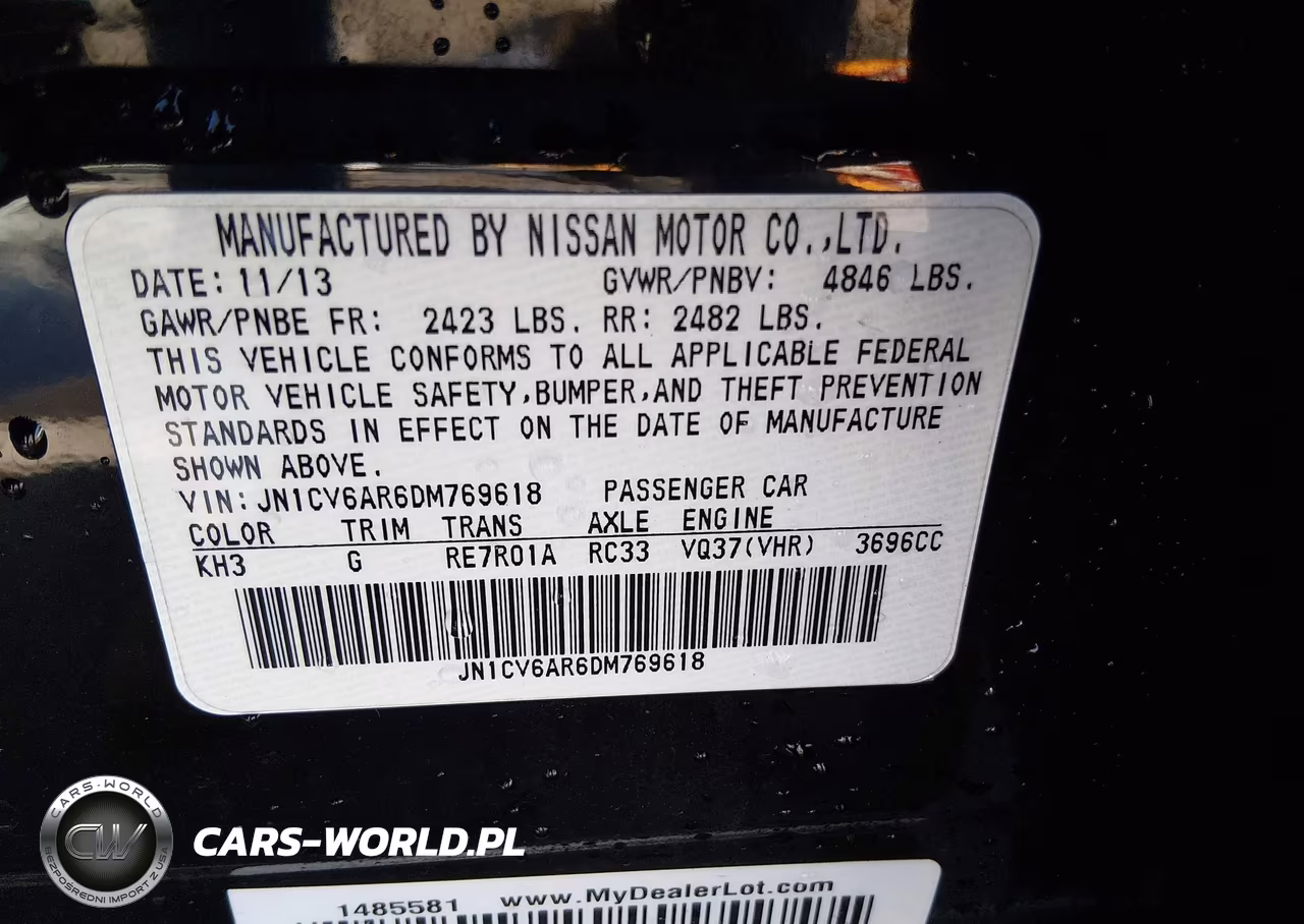 2013 Infiniti G37X VIN:JN1CV6AR6DM769618 - 9