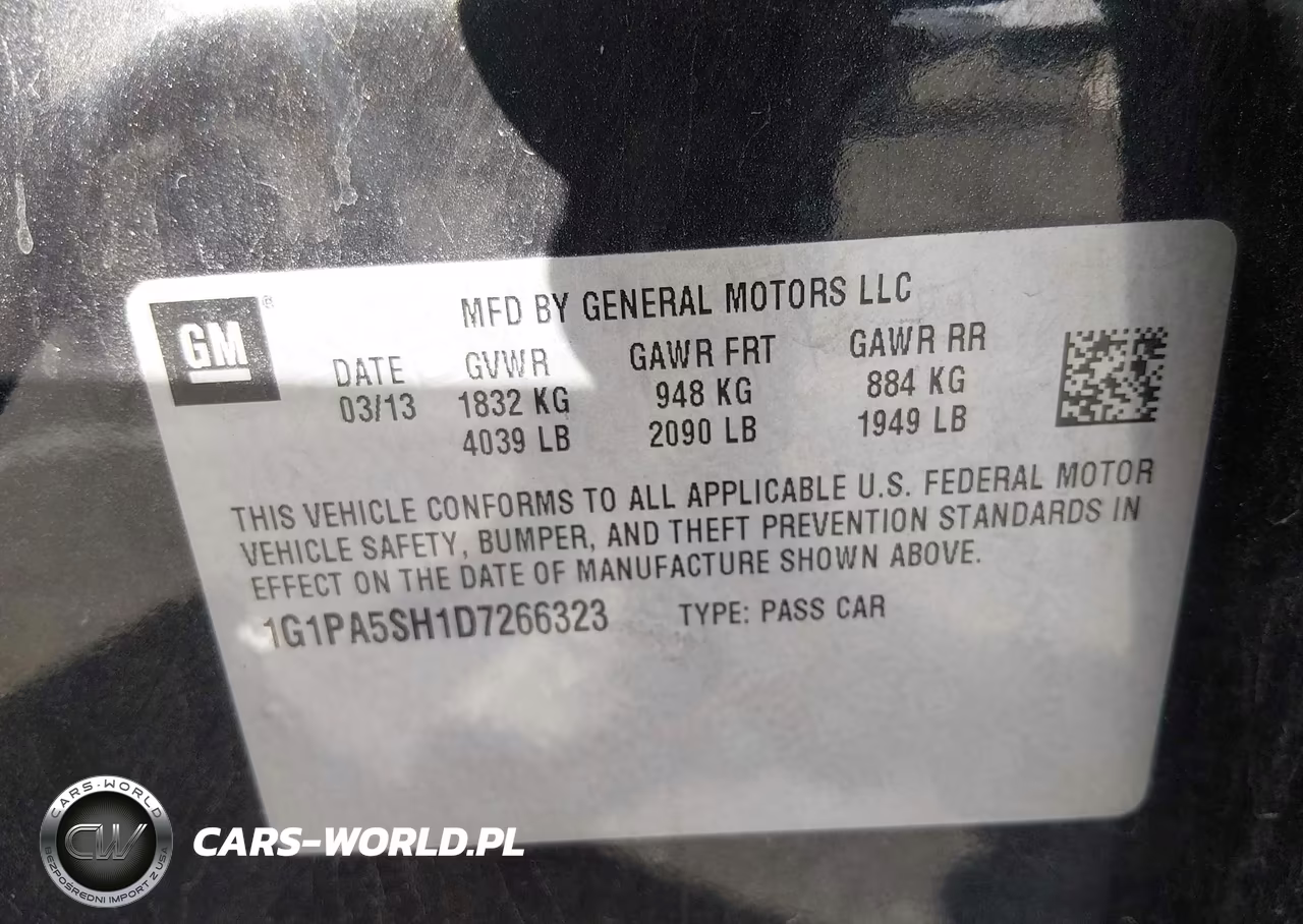 2013 Chevrolet Cruze Ls Auto VIN:1G1PA5SH1D7266323 - 9