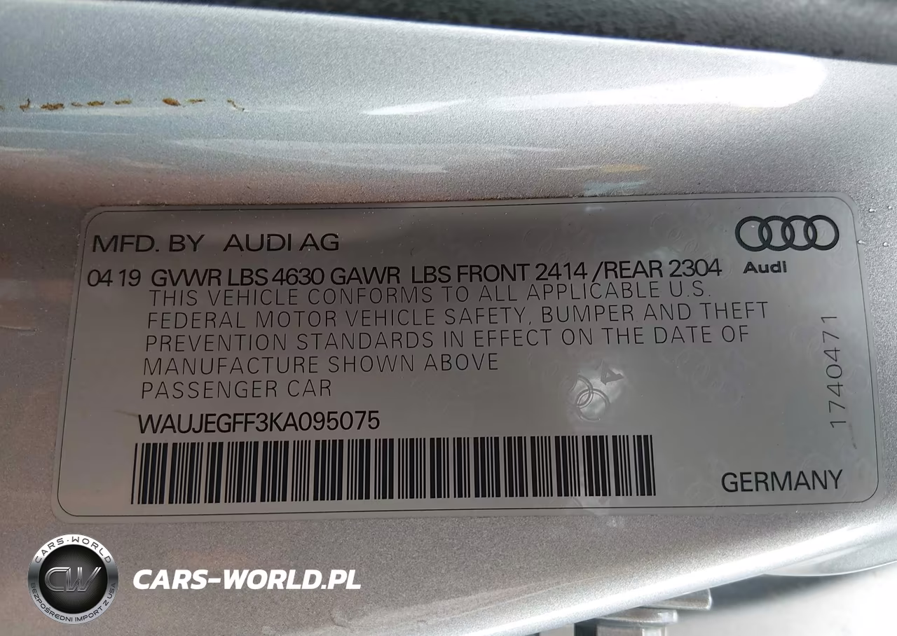 2019 Audi A3 45 Premium VIN:WAUJEGFF3KA095075 - 9
