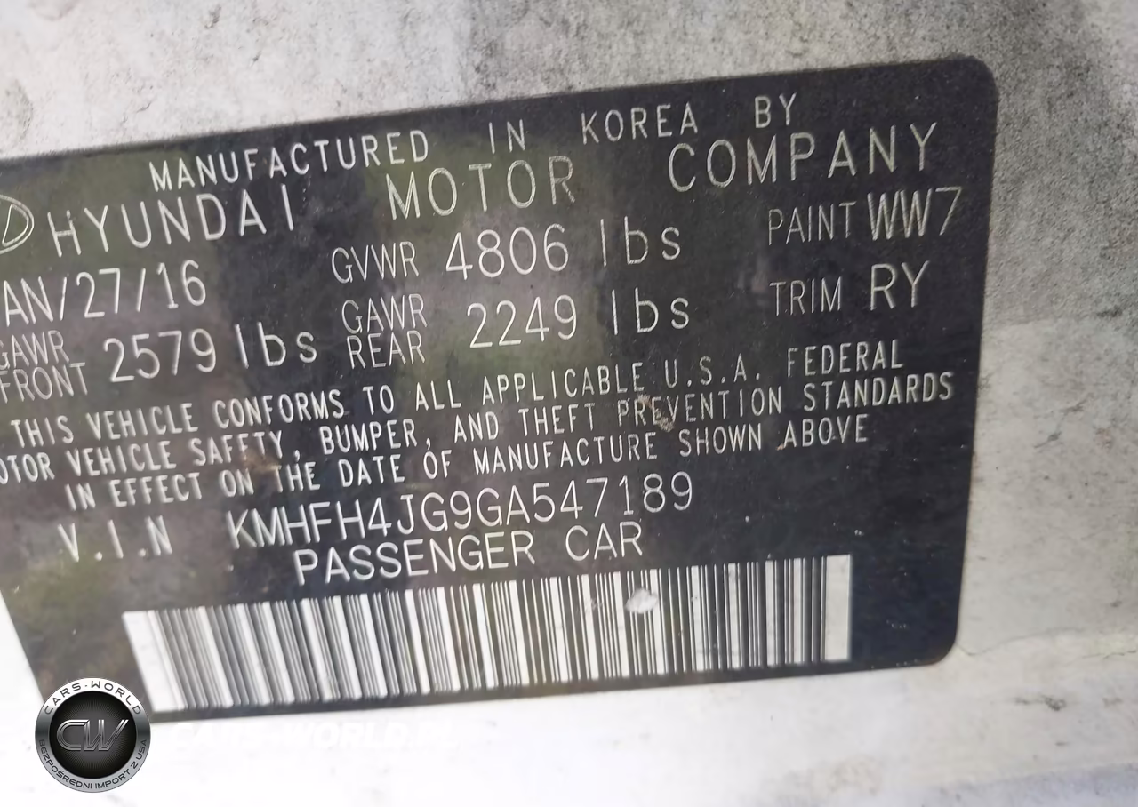 2016 Hyundai Azera Limited VIN:KMHFH4JG9GA547189 - 9