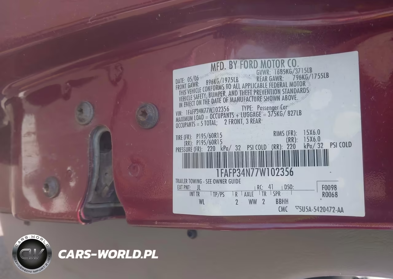 2007 Ford Focus S-Se-Ses VIN:1FAFP34N77W102356 - 9