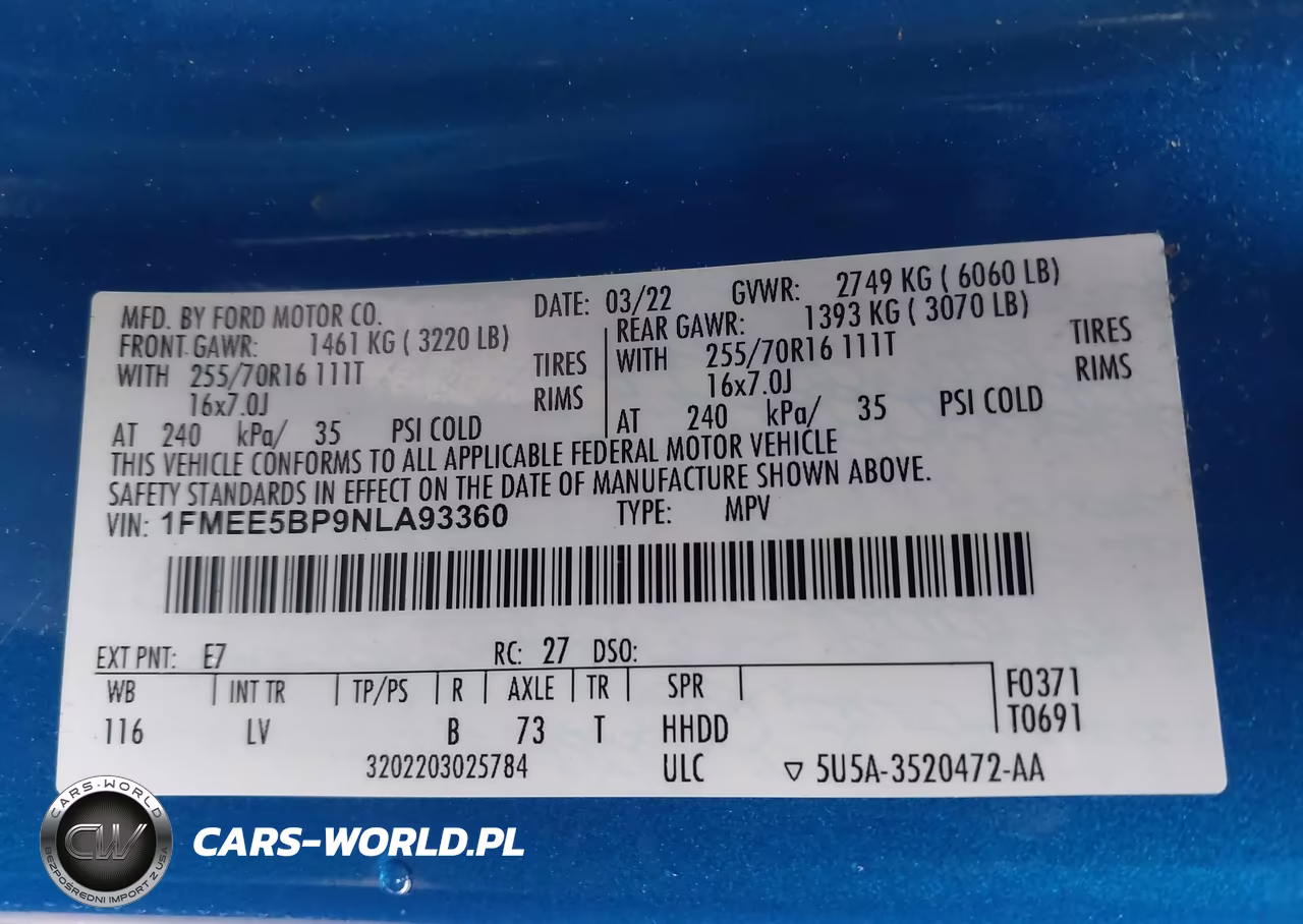 2022 Ford Bronco VIN:1FMEE5BP9NLA93360 - 9