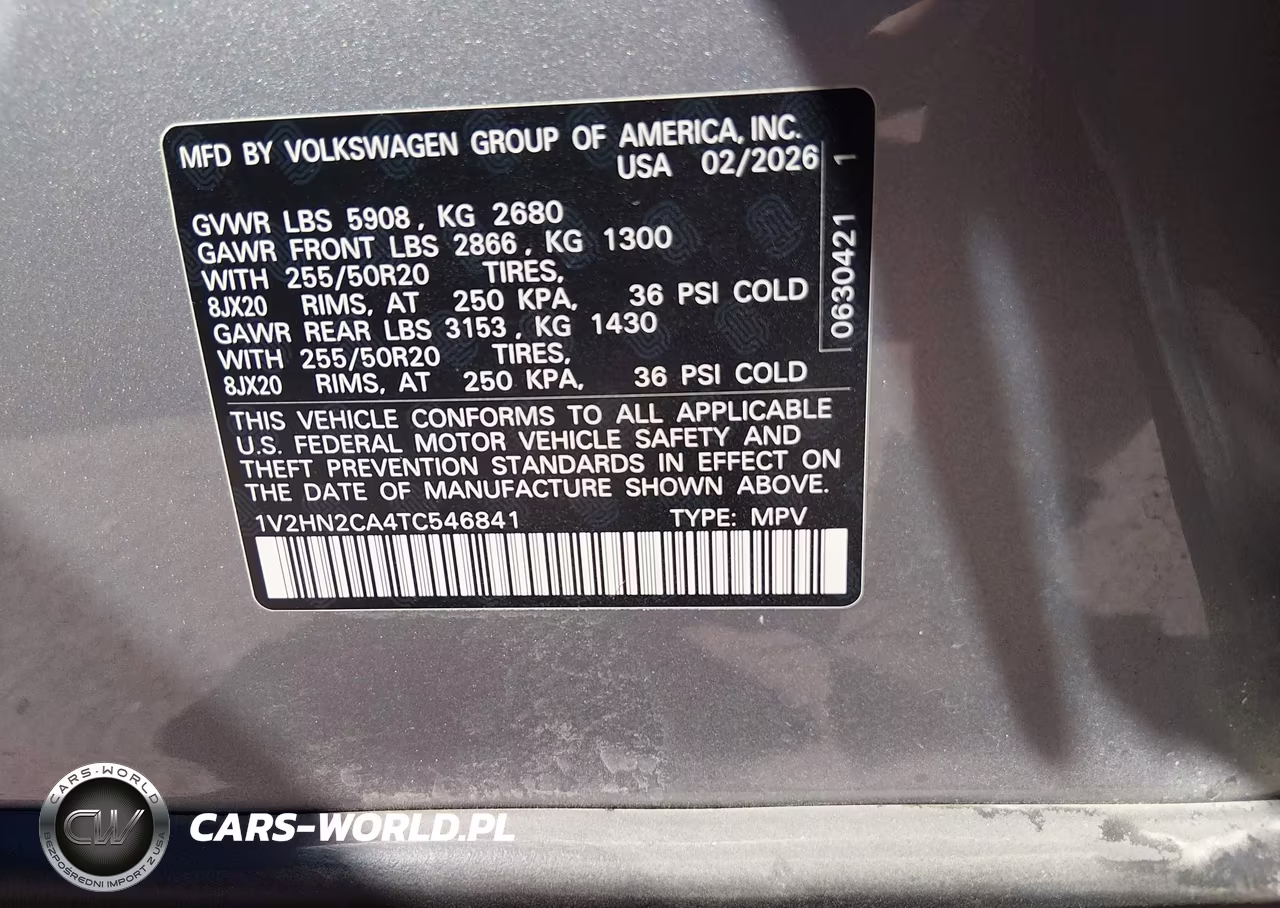2026 Volkswagen Atlas Se With Technology VIN:1V2HN2CA4TC546841 - 9