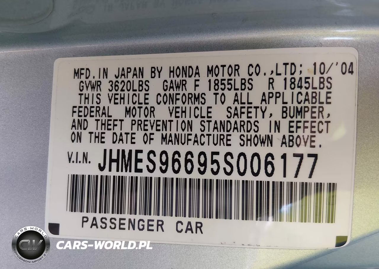 2005 Honda Civic Hybrid VIN:JHMES96695S006177 - 9
