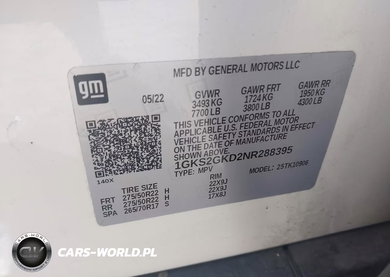 2022 GMC Yukon Xl 4Wd Slt VIN:1GKS2GKD2NR288395 - 9