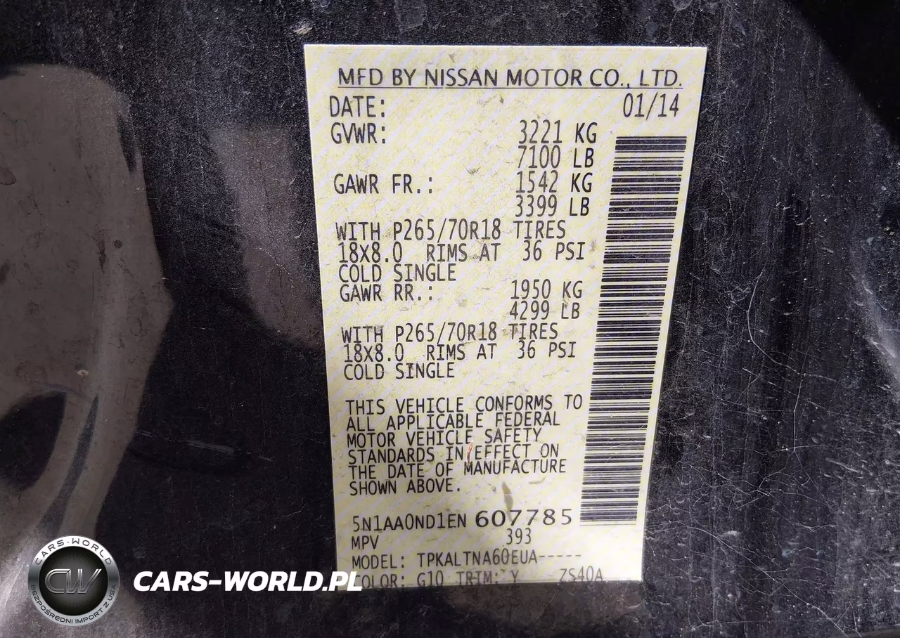 2014 Nissan Armada Sv VIN:5N1AA0ND1EN607785 - 9