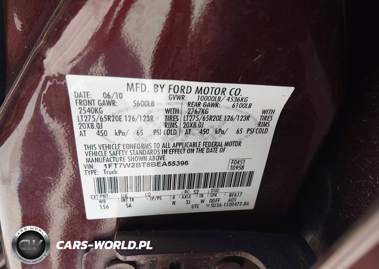 2011 Ford F-250 King Ranch VIN:1FT7W2BT8BEA55396 - 9