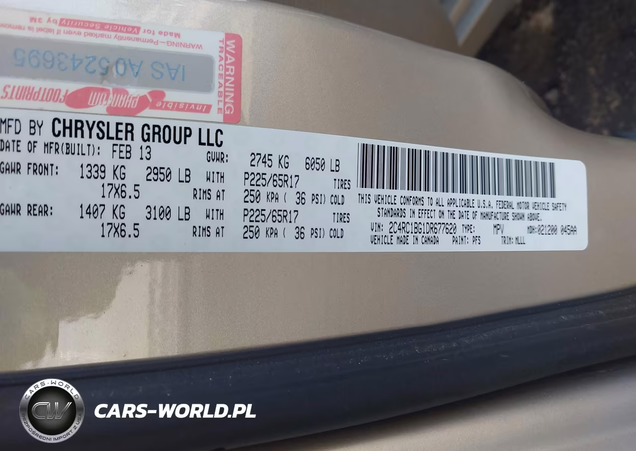 2013 Chrysler Town & Country Touring VIN:2C4RC1BG1DR677620 - 9