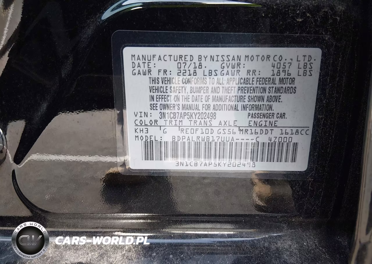 2019 Nissan Sentra Sr Turbo VIN:3N1CB7AP5KY202498 - 8