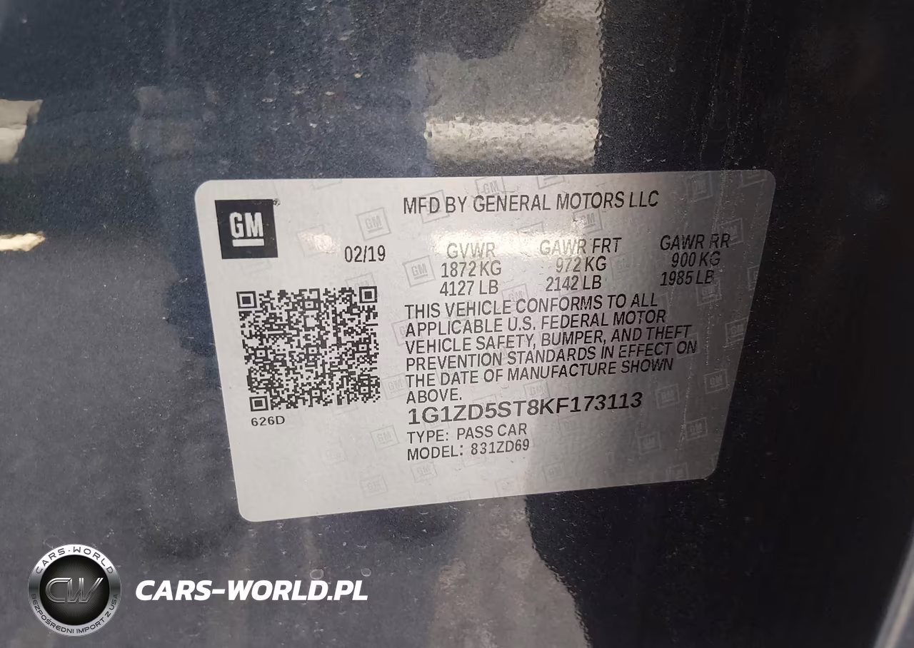 2019 Chevrolet Malibu Lt VIN:1G1ZD5ST8KF173113 - 9