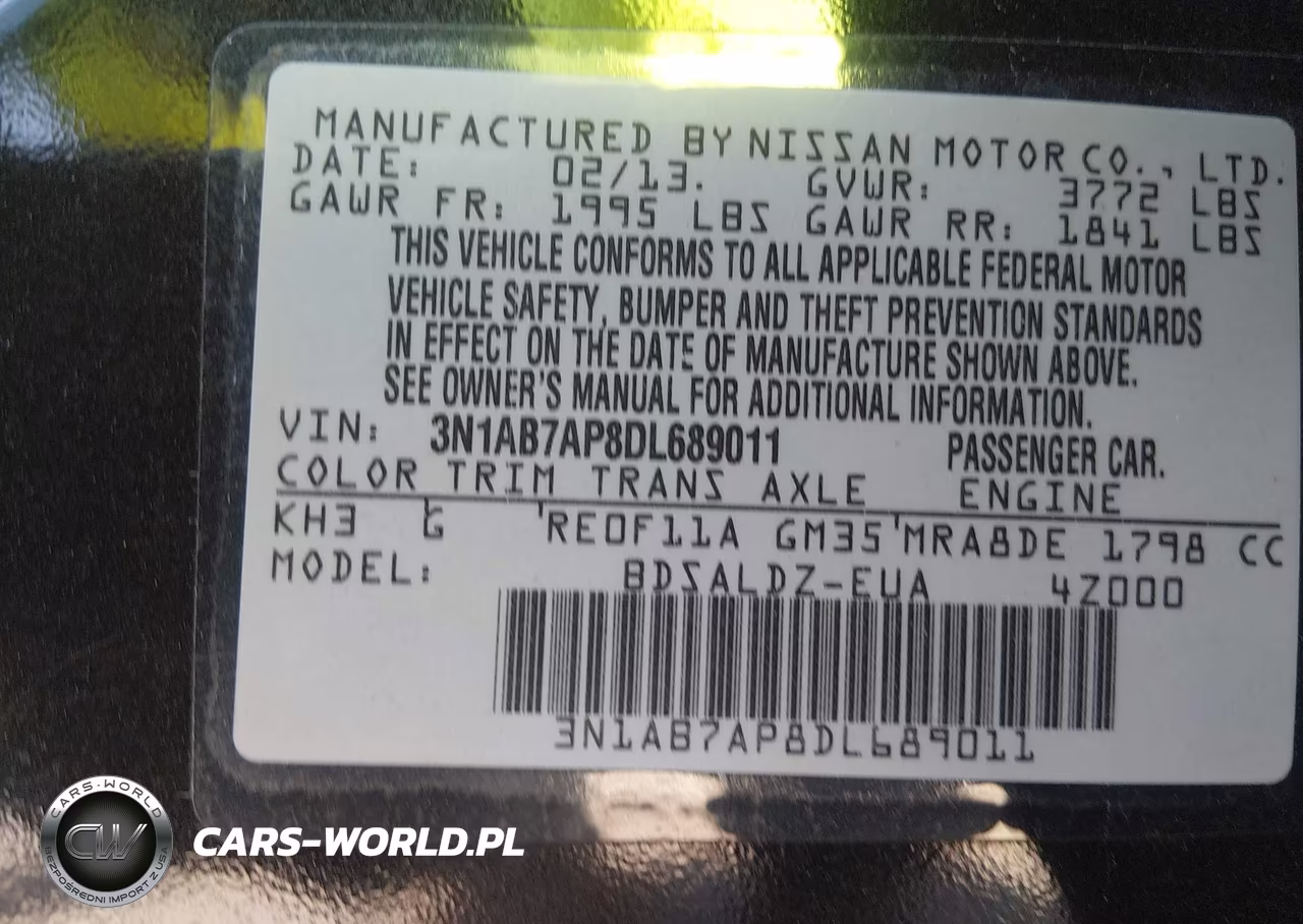 2013 Nissan Sentra Sv VIN:3N1AB7AP8DL689011 - 9