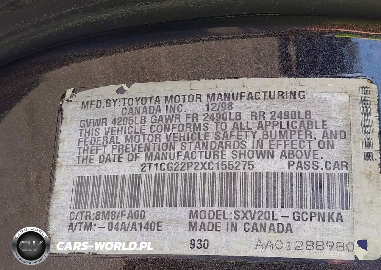 1999 Toyota Camry Solara Se VIN:2T1CG22P2XC155275 - 9