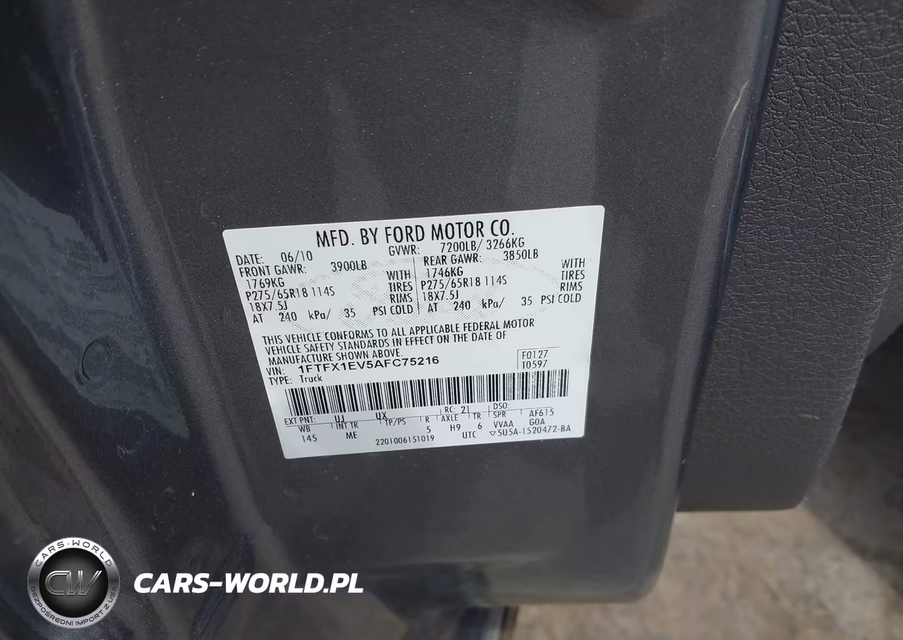 2010 Ford F-150 Fx4-Lariat-Xl-Xlt VIN:1FTFX1EV5AFC75216 - 9