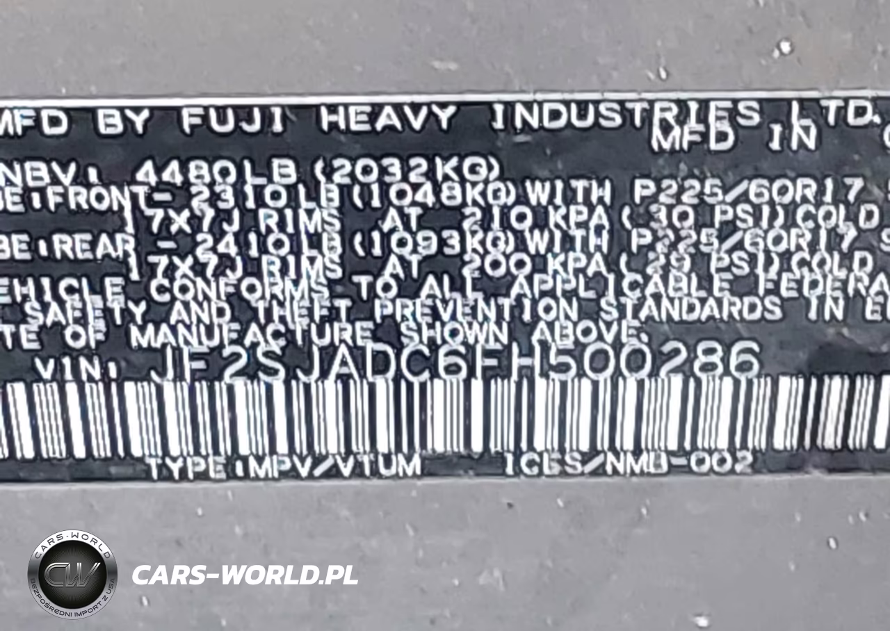2015 Subaru Forester 2.5I Premium VIN:JF2SJADC6FH500286 - 9