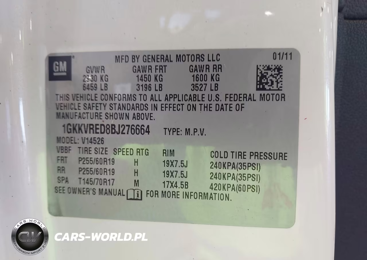 2011 GMC Acadia Slt-1 VIN:1GKKVRED8BJ276664 - 9