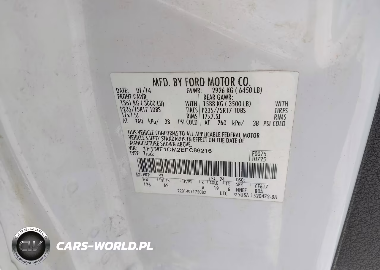 2014 Ford F150 VIN:1FTMF1CM2EFC86216 - 9