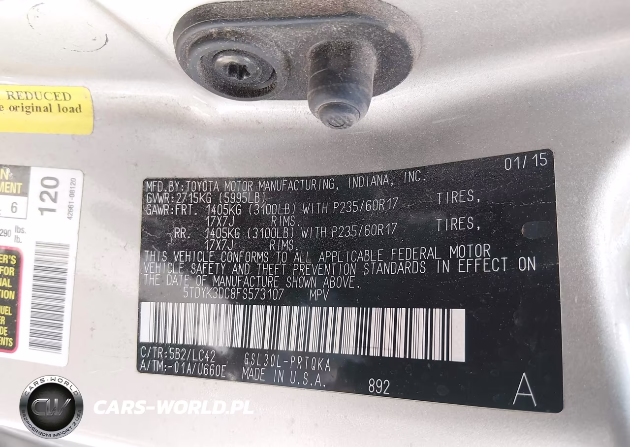 2015 Toyota Sienna Xle 8 Passenger VIN:5TDYK3DC8FS573107 - 9