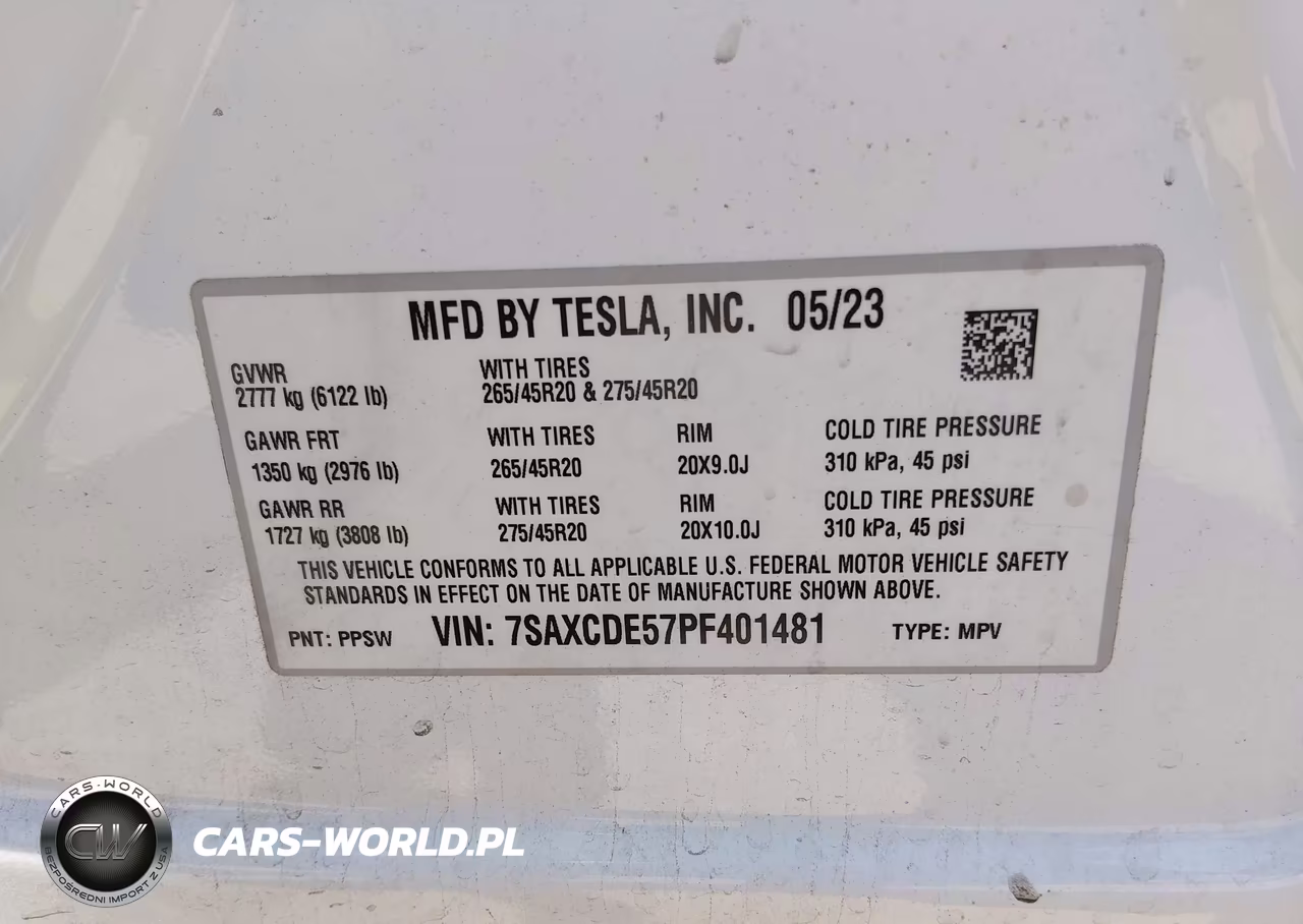 2023 Tesla Model X Dual Motor All-Wheel Drive-Standard Range VIN:7SAXCDE57PF401481 - 9