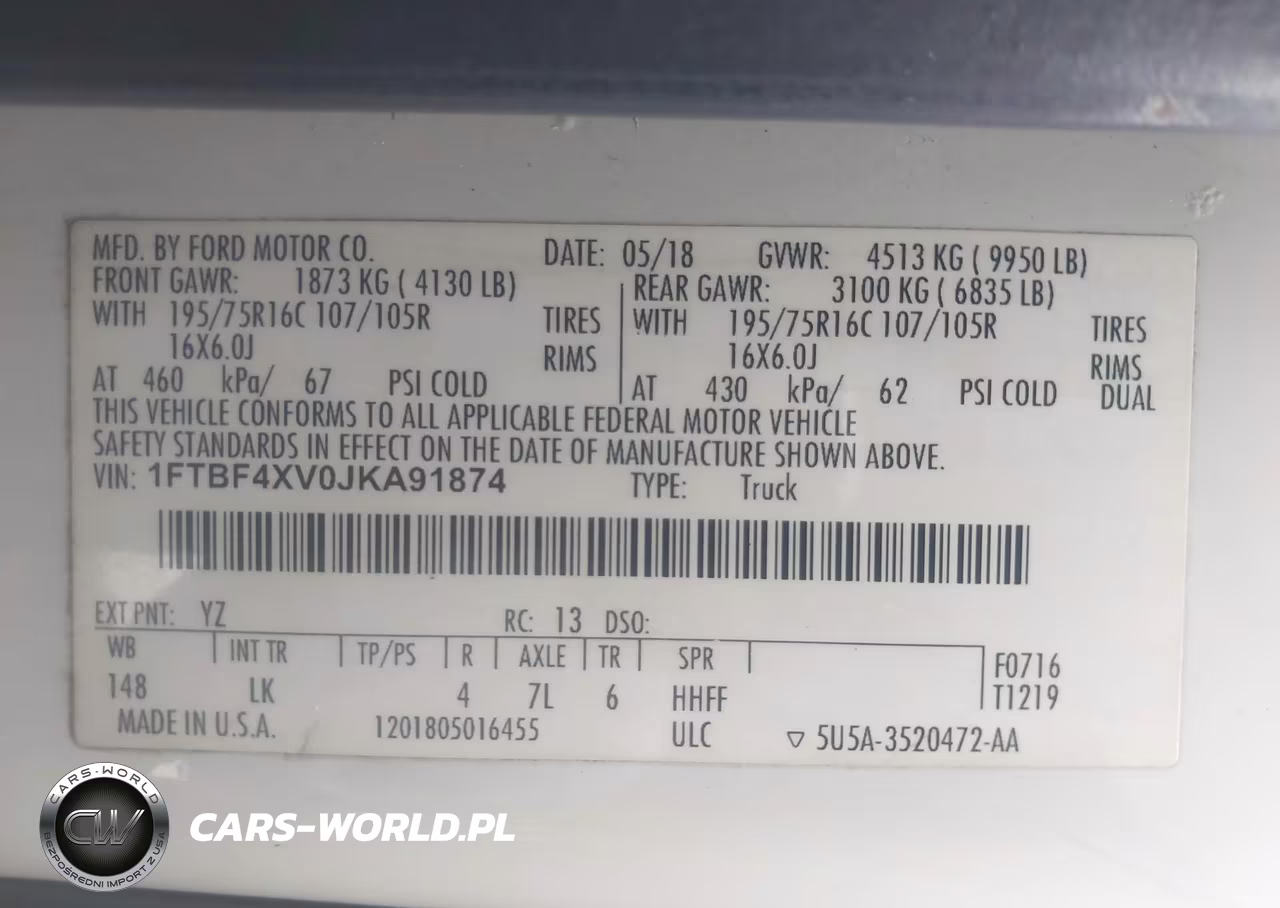 2018 Ford Transit-350 VIN:1FTBF4XV0JKA91874 - 9