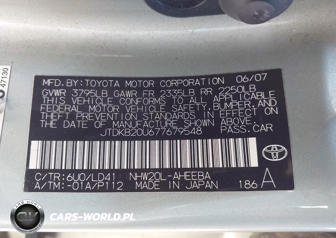 2007 Toyota Prius VIN:JTDKB20U677679548 - 9