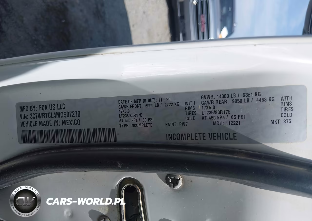 2021 Ram 3500 Chassis Tradesman-Slt-Laramie-Limited VIN:3C7WRTCL4MG507270 - 8