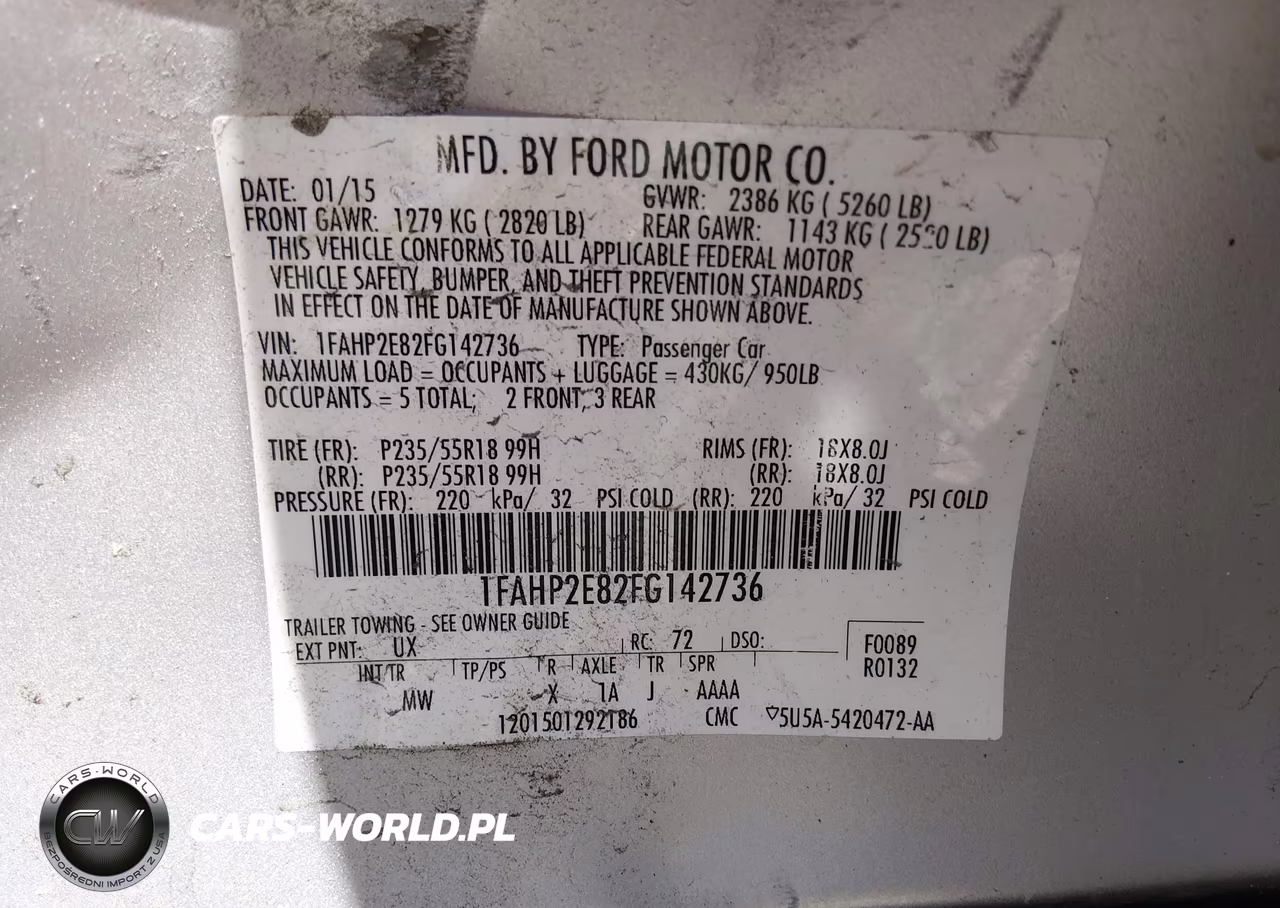 2015 Ford Taurus Sel VIN:1FAHP2E82FG142736 - 9