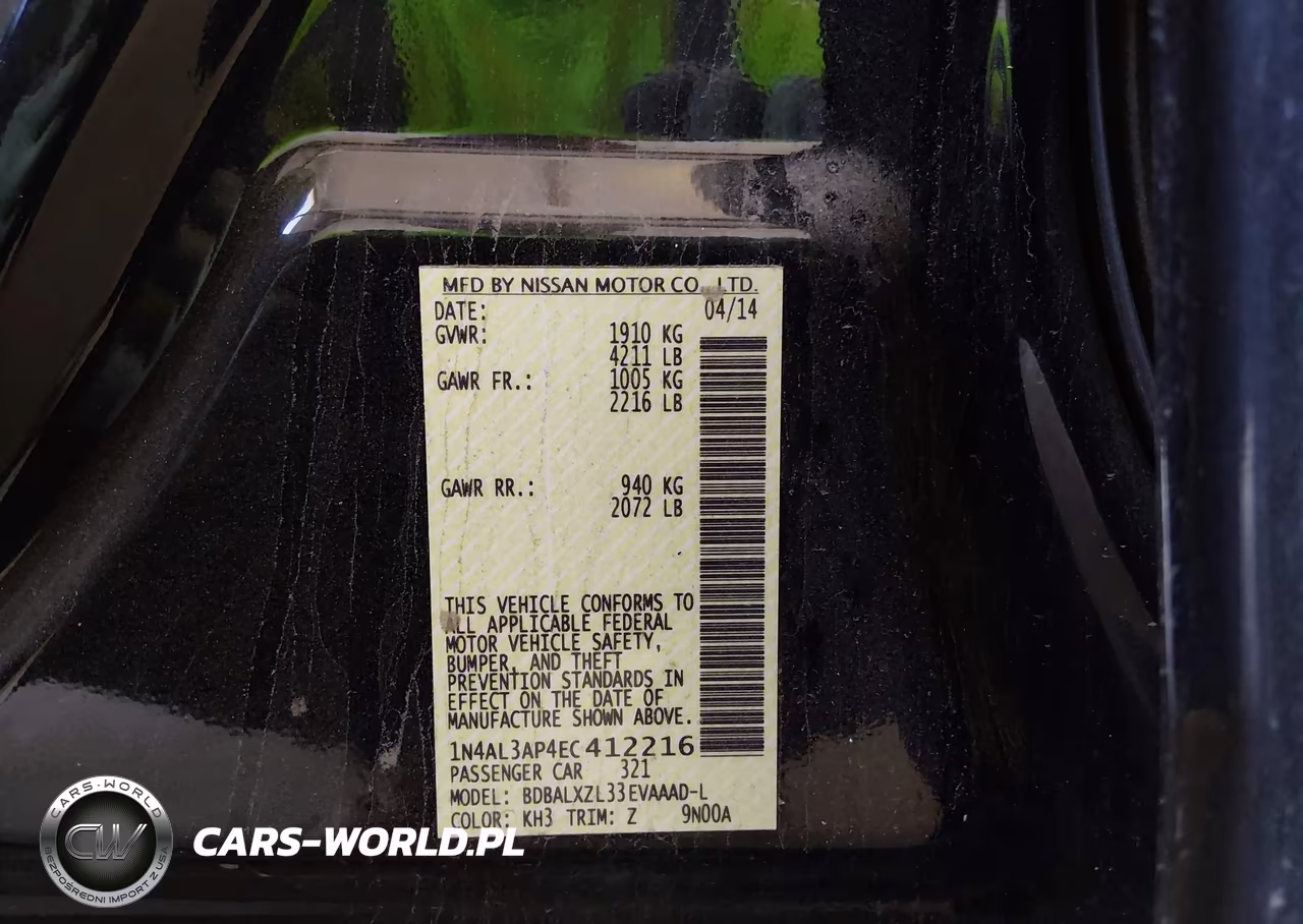 2014 Nissan Altima 2.5 Sl VIN:1N4AL3AP4EC412216 - 9