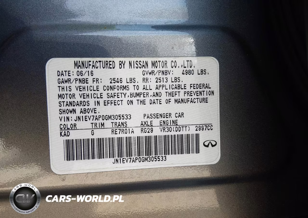 2016 Infiniti Q50 3.0T Premium VIN:JN1EV7AP0GM305533 - 9