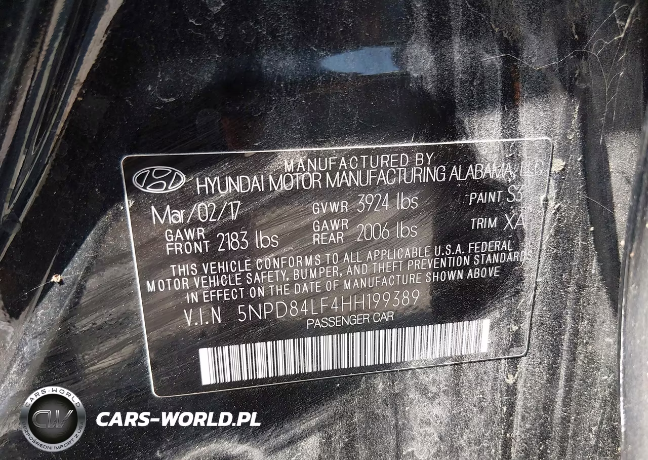 2017 Hyundai Elantra Se VIN:5NPD84LF4HH199389 - 9