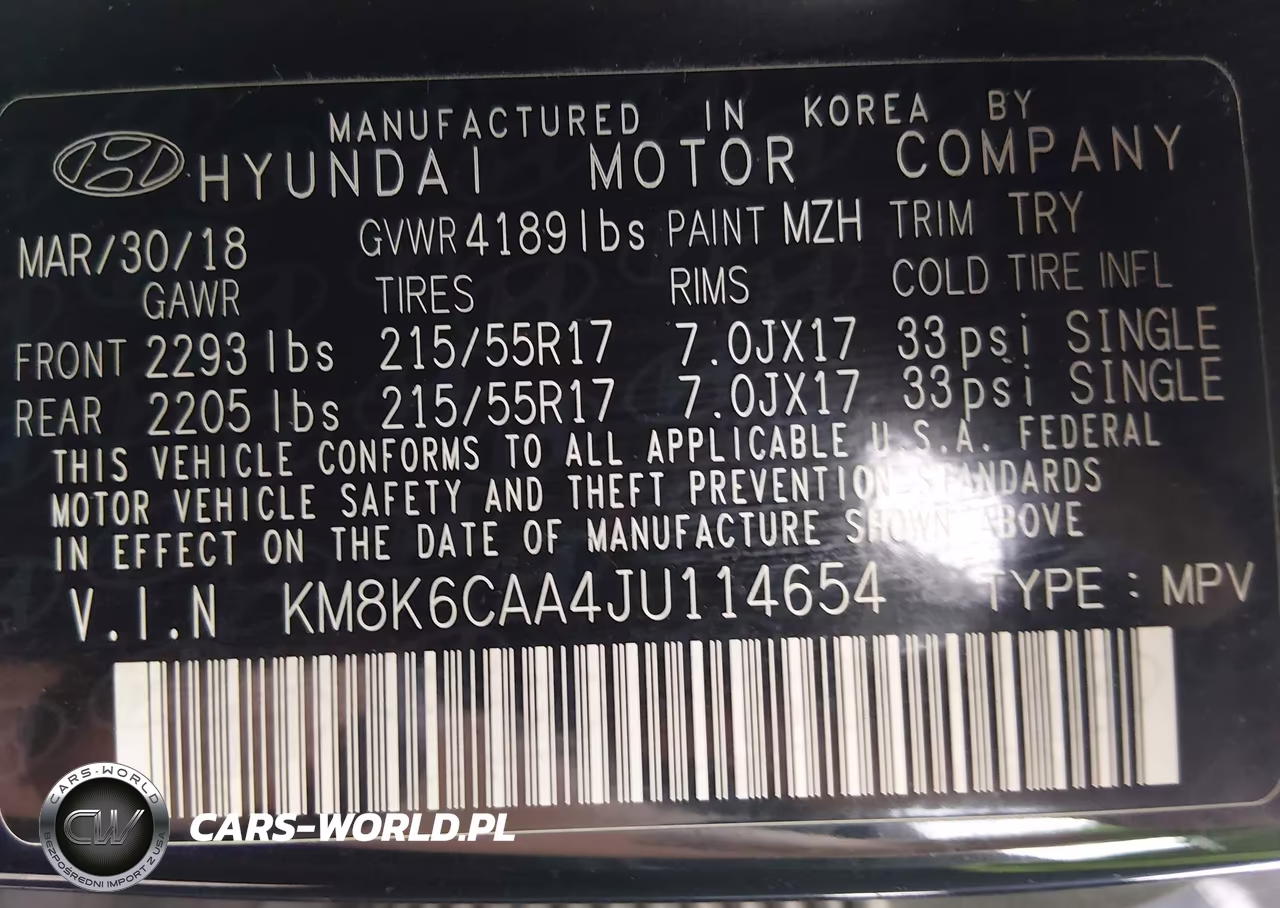 2018 Hyundai Kona Sel VIN:KM8K6CAA4JU114654 - 9