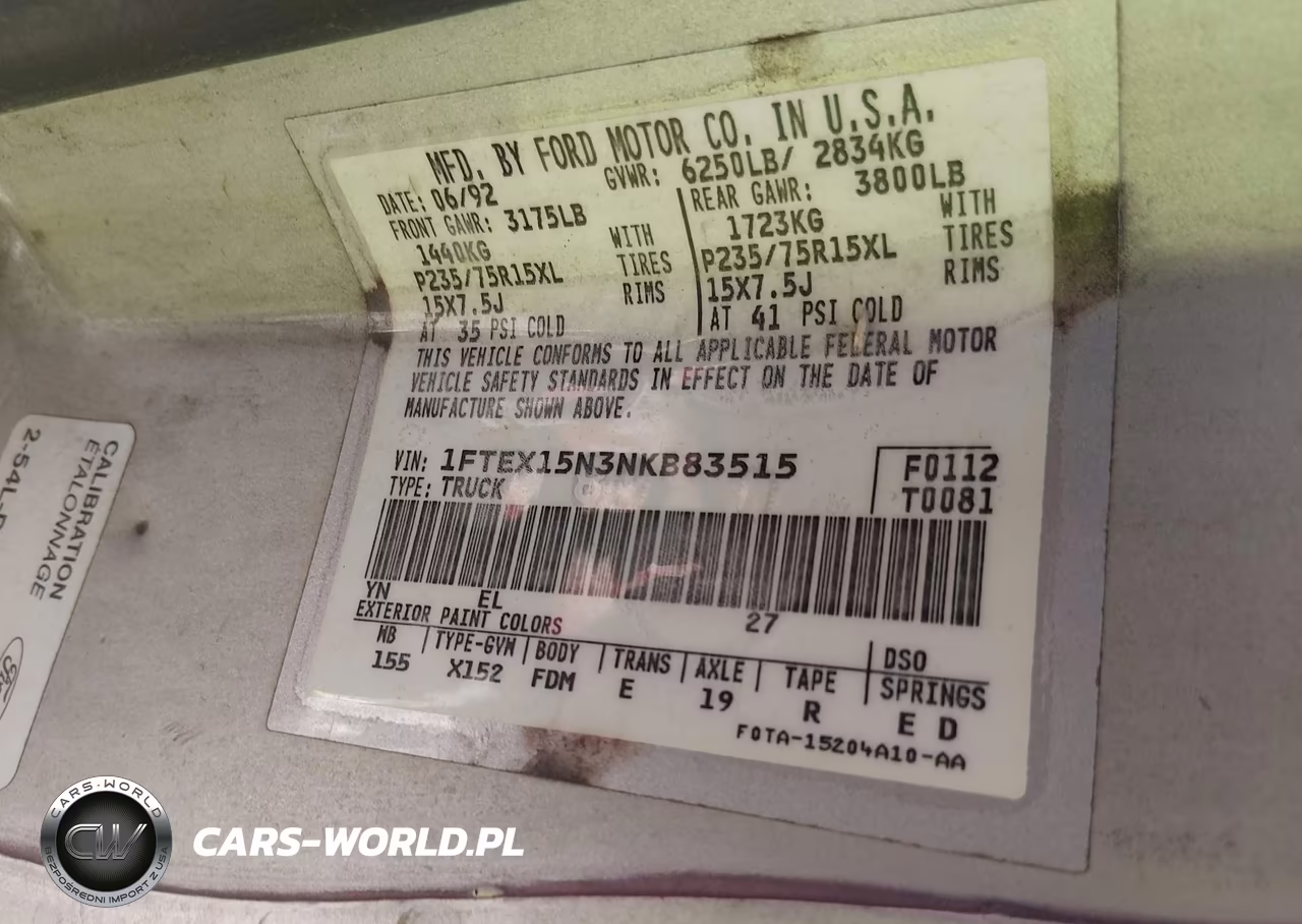 1992 Ford F150 VIN:1FTEX15N3NKB83515 - 9