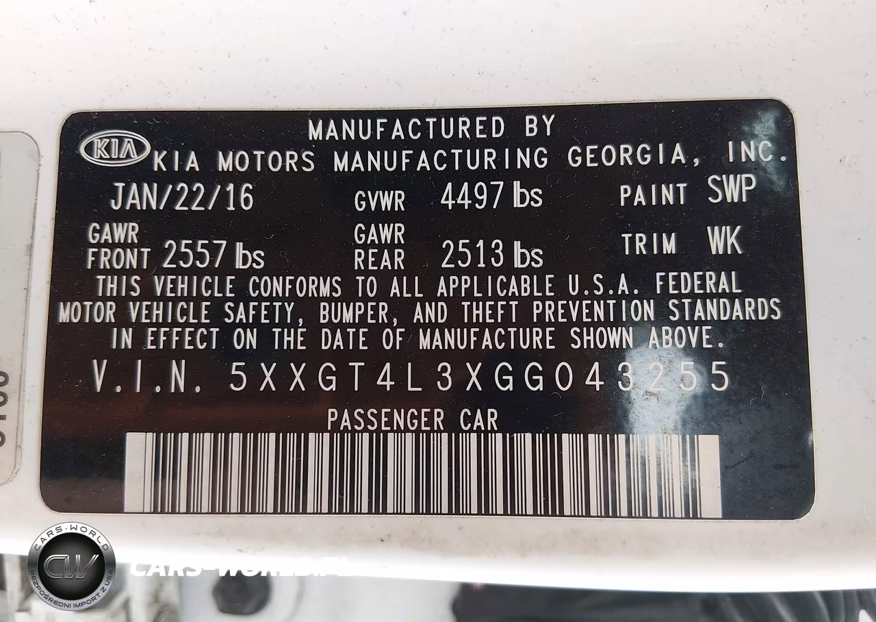 2016 Kia Optima Lx VIN:5XXGT4L3XGG043255 - 9