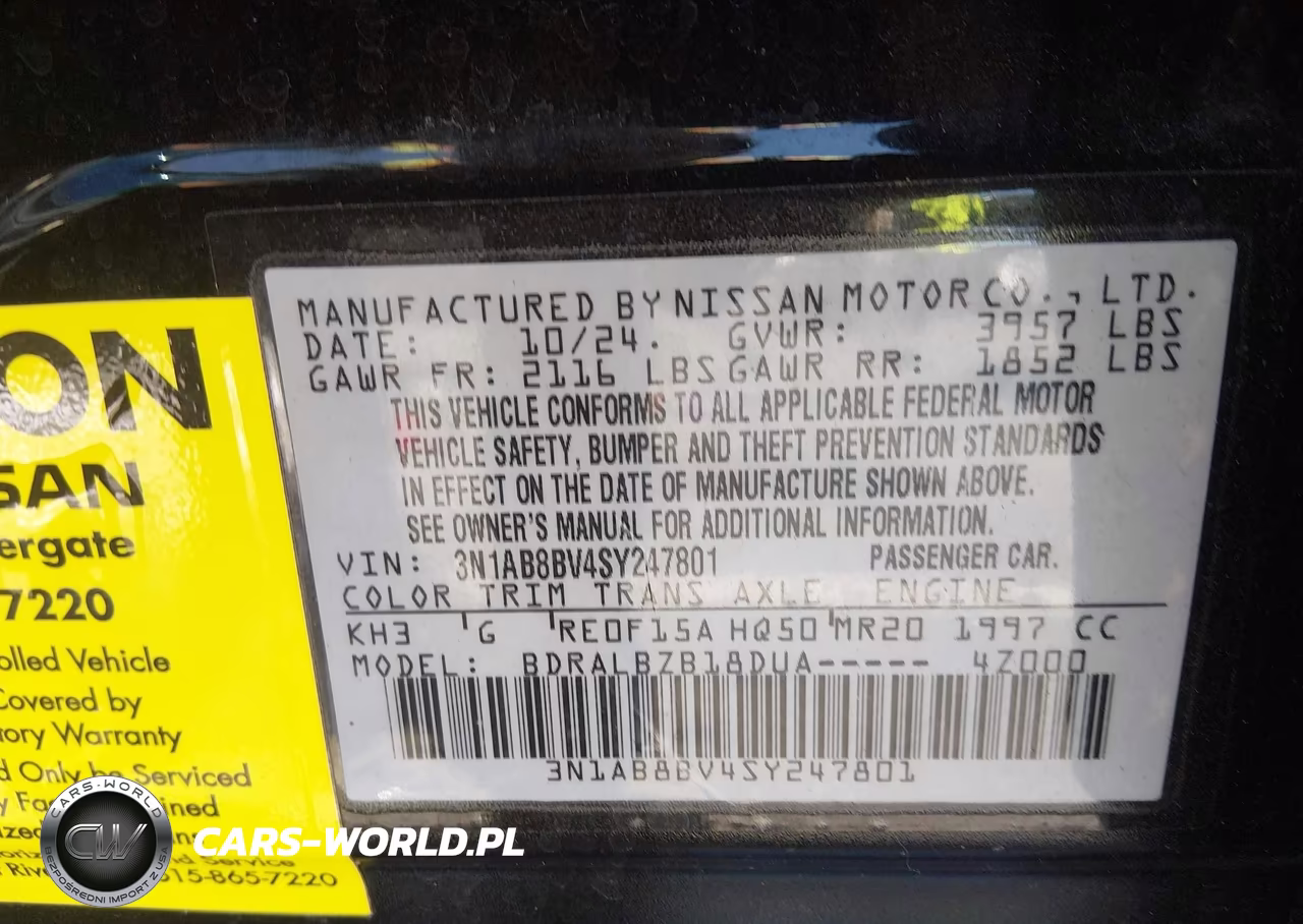 2025 Nissan Sentra S VIN:3N1AB8BV4SY247801 - 9