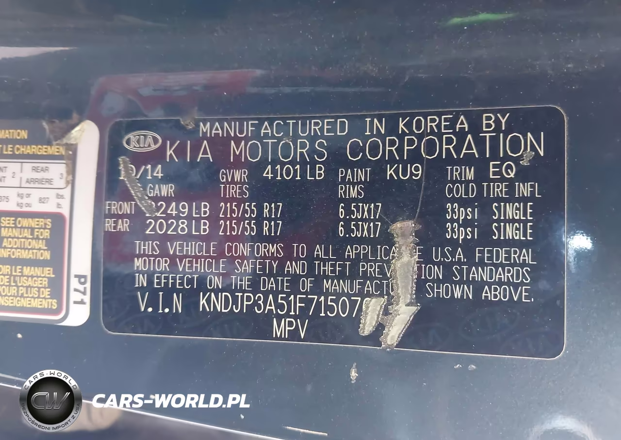 2015 Kia Soul + VIN:KNDJP3A51F7150761 - 9
