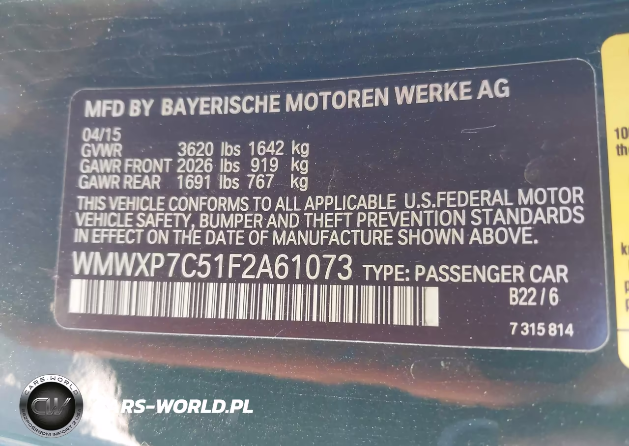 2015 Mini Hardtop Cooper S VIN:WMWXP7C51F2A61073 - 9