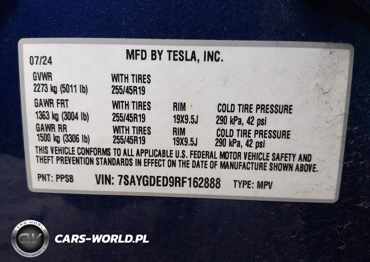 2024 Tesla Model Y Long Range Single Motor Rear-Wheel Drive-Rwd VIN:7SAYGDED9RF162888 - 9
