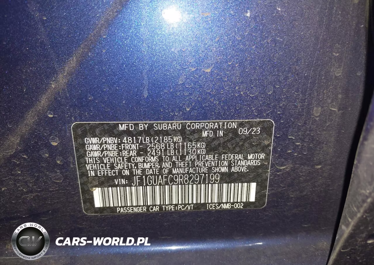 2024 Subaru Impreza Sport 5-Door VIN:JF1GUAFC9R8297199 - 9