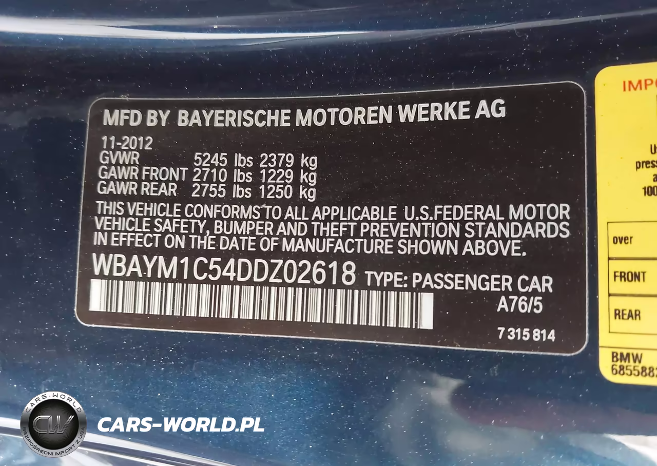 2013 BMW 650I xDrive VIN:WBAYM1C54DDZ02618 - 9