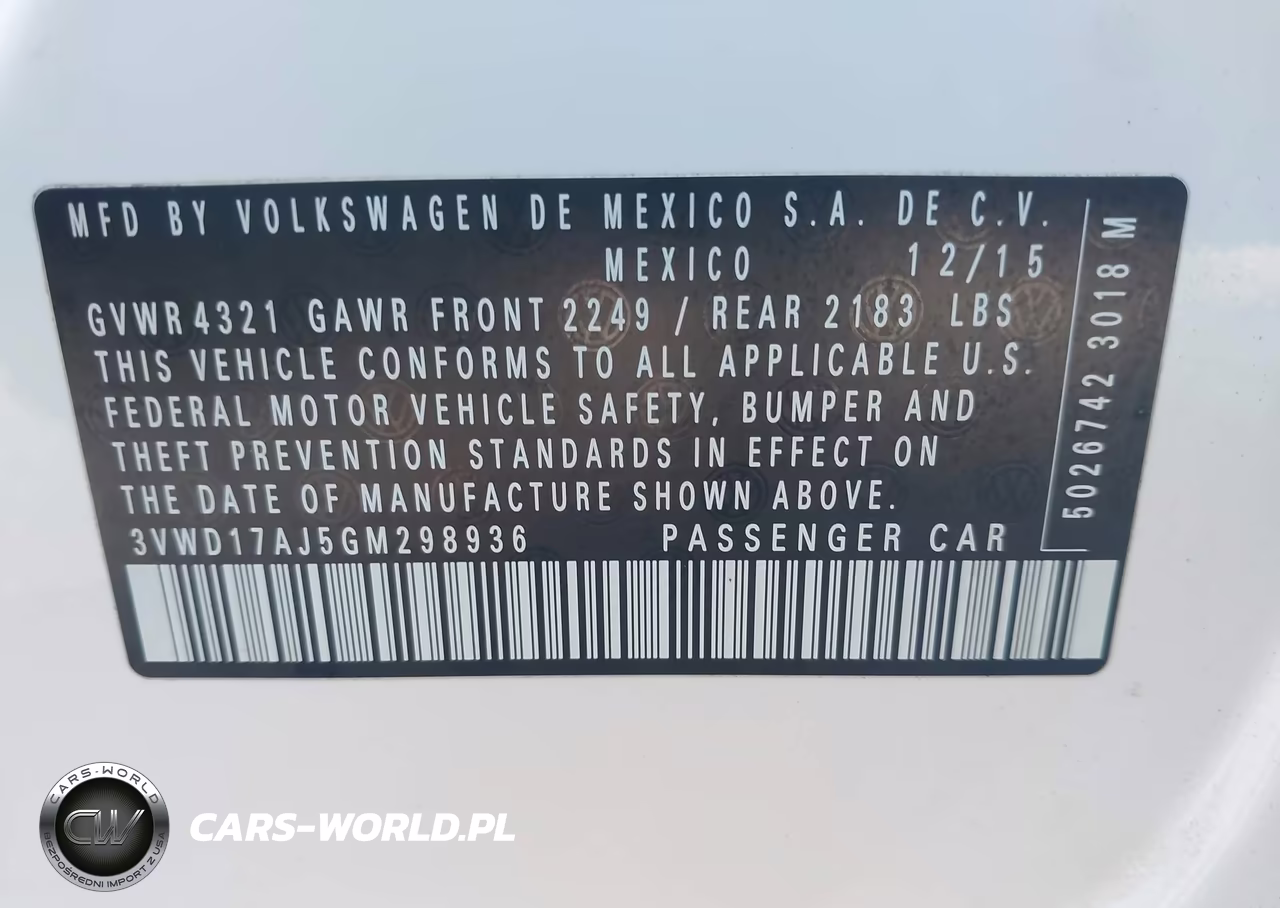 2016 Volkswagen Jetta 1.8T Sport VIN:3VWD17AJ5GM298936 - 9