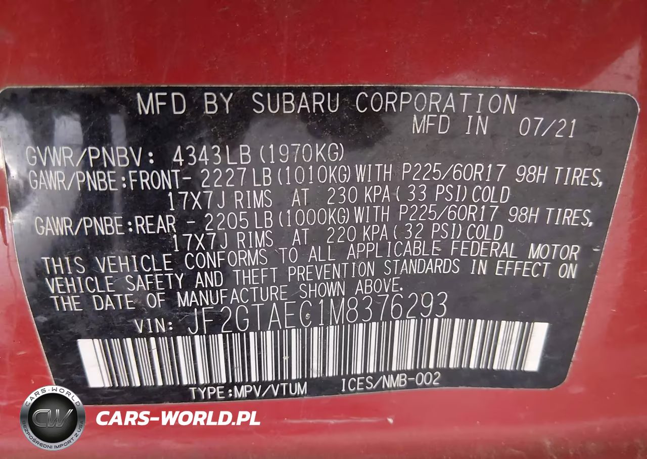 2021 Subaru Crosstrek Premium VIN:JF2GTAEC1M8376293 - 9