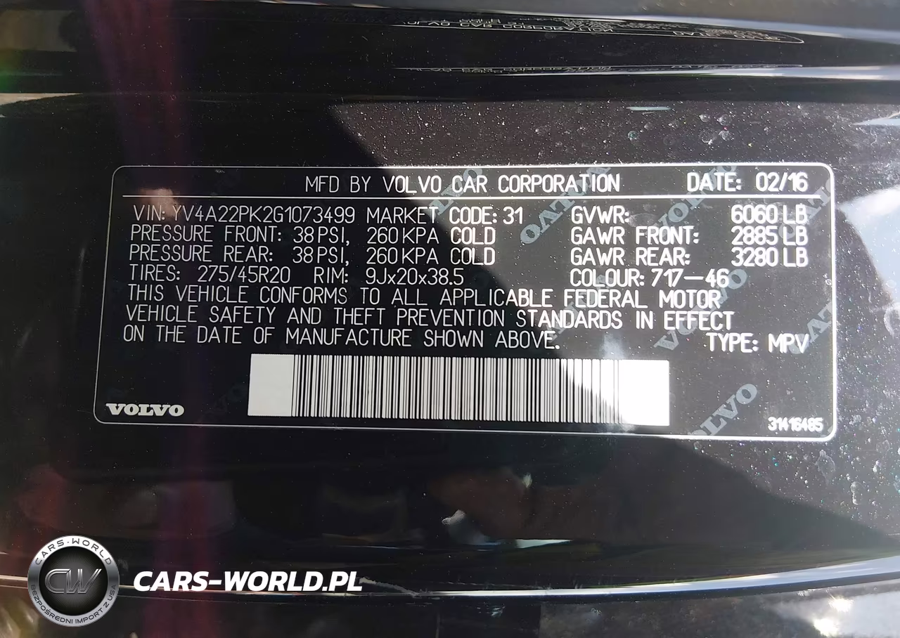 2016 Volvo Xc90 T6 Momentum VIN:YV4A22PK2G1073499 - 9
