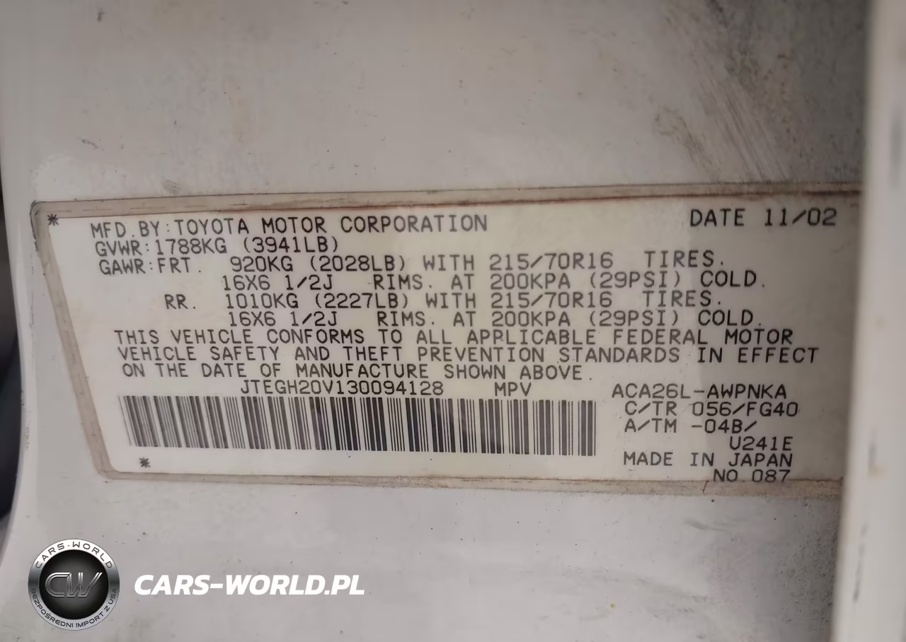2003 Toyota Rav4 VIN:JTEGH20V130094128 - 9