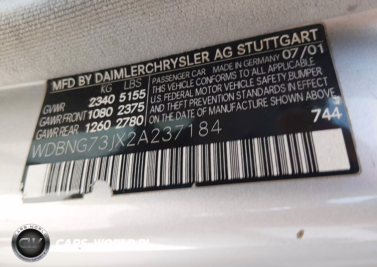 2002 Mercedes-Benz S 55 Amg VIN:WDBNG73JX2A237184 - 9