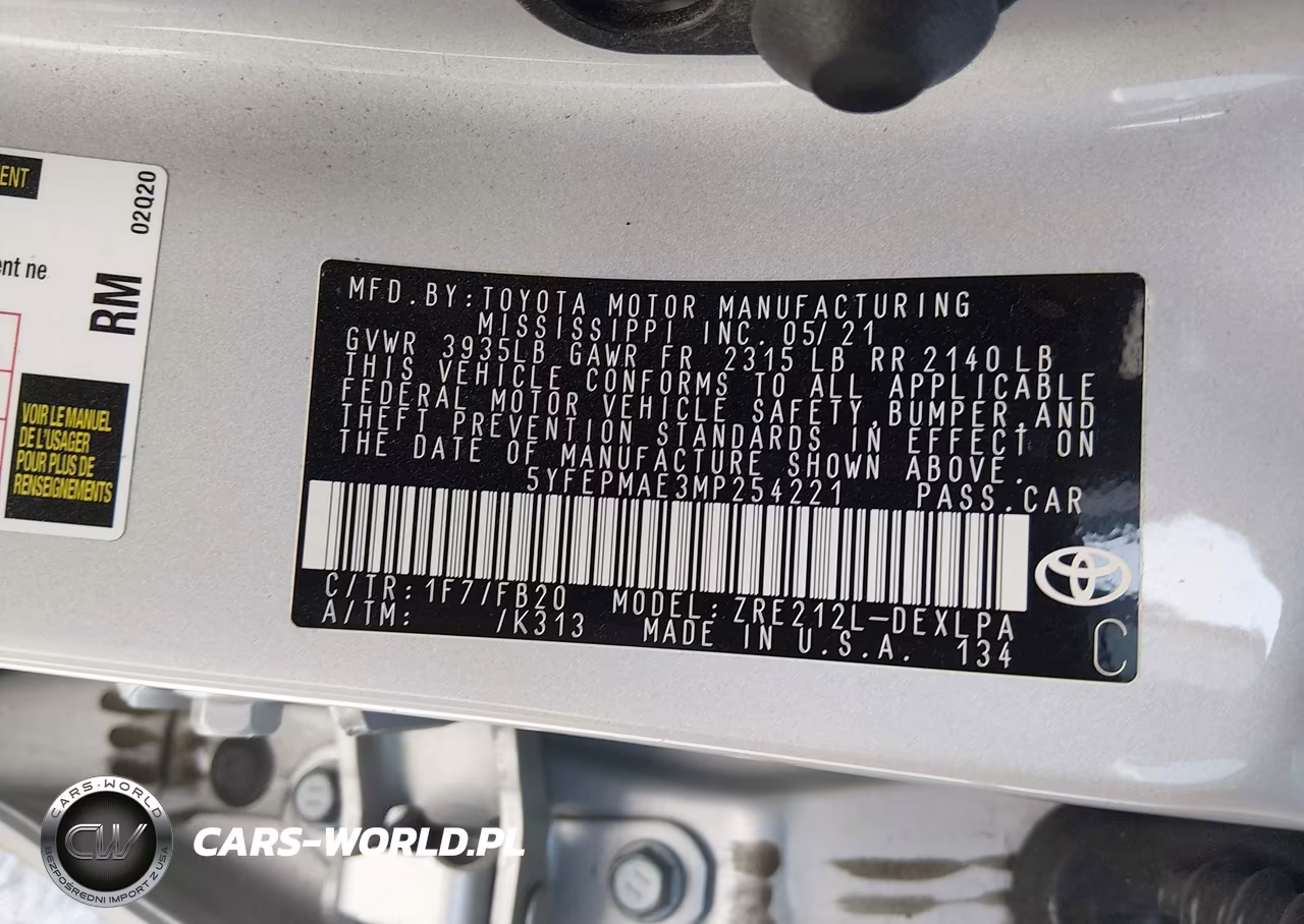 2021 Toyota Corolla Le VIN:5YFEPMAE3MP254221 - 9