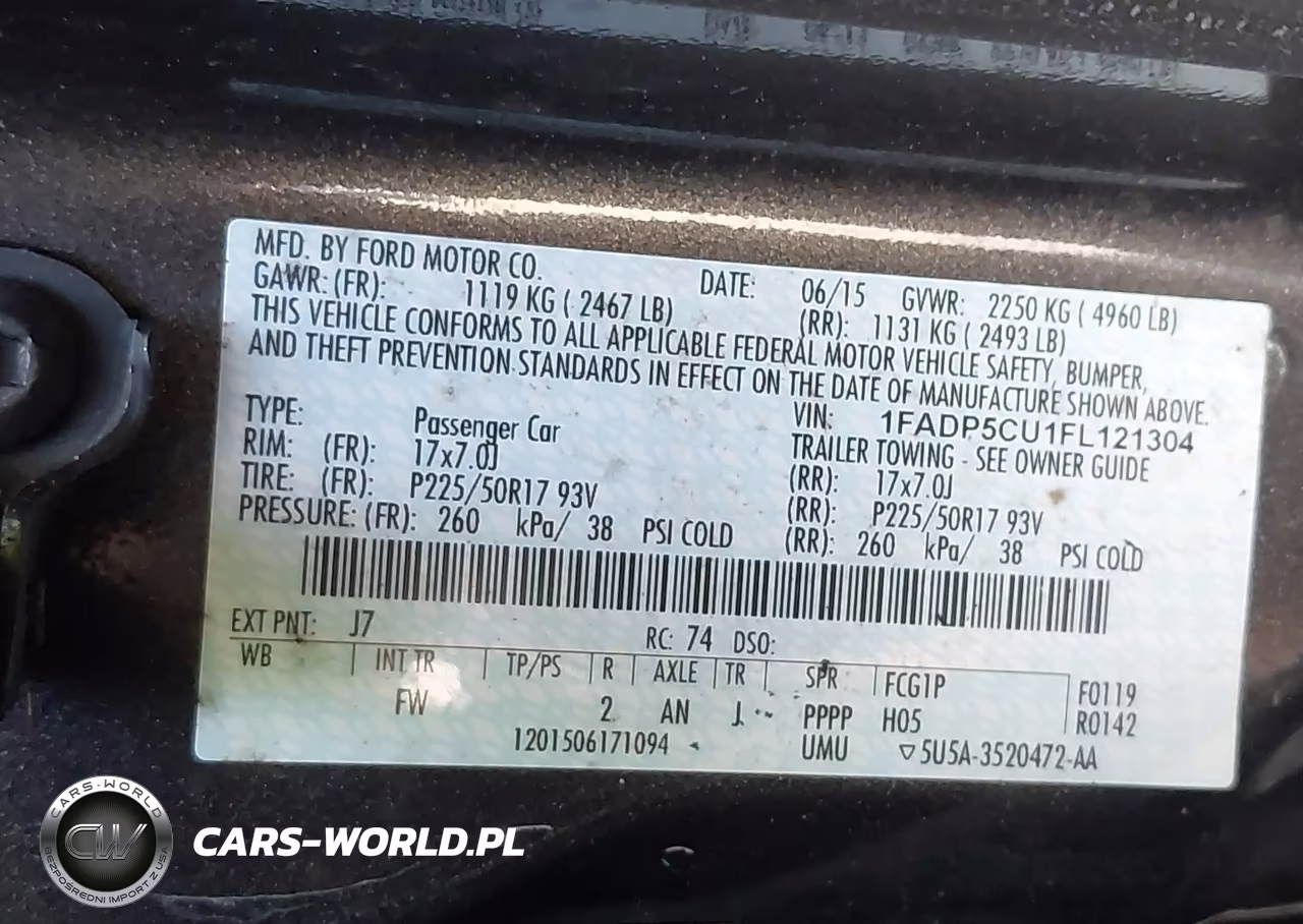 2015 Ford C-Max Energi Sel VIN:1FADP5CU1FL121304 - 9