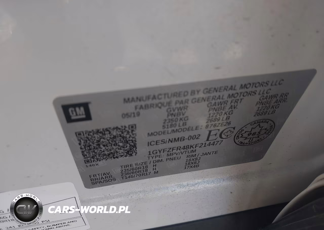 2019 Cadillac Xt4 Sport VIN:1GYFZFR48KF214477 - 9
