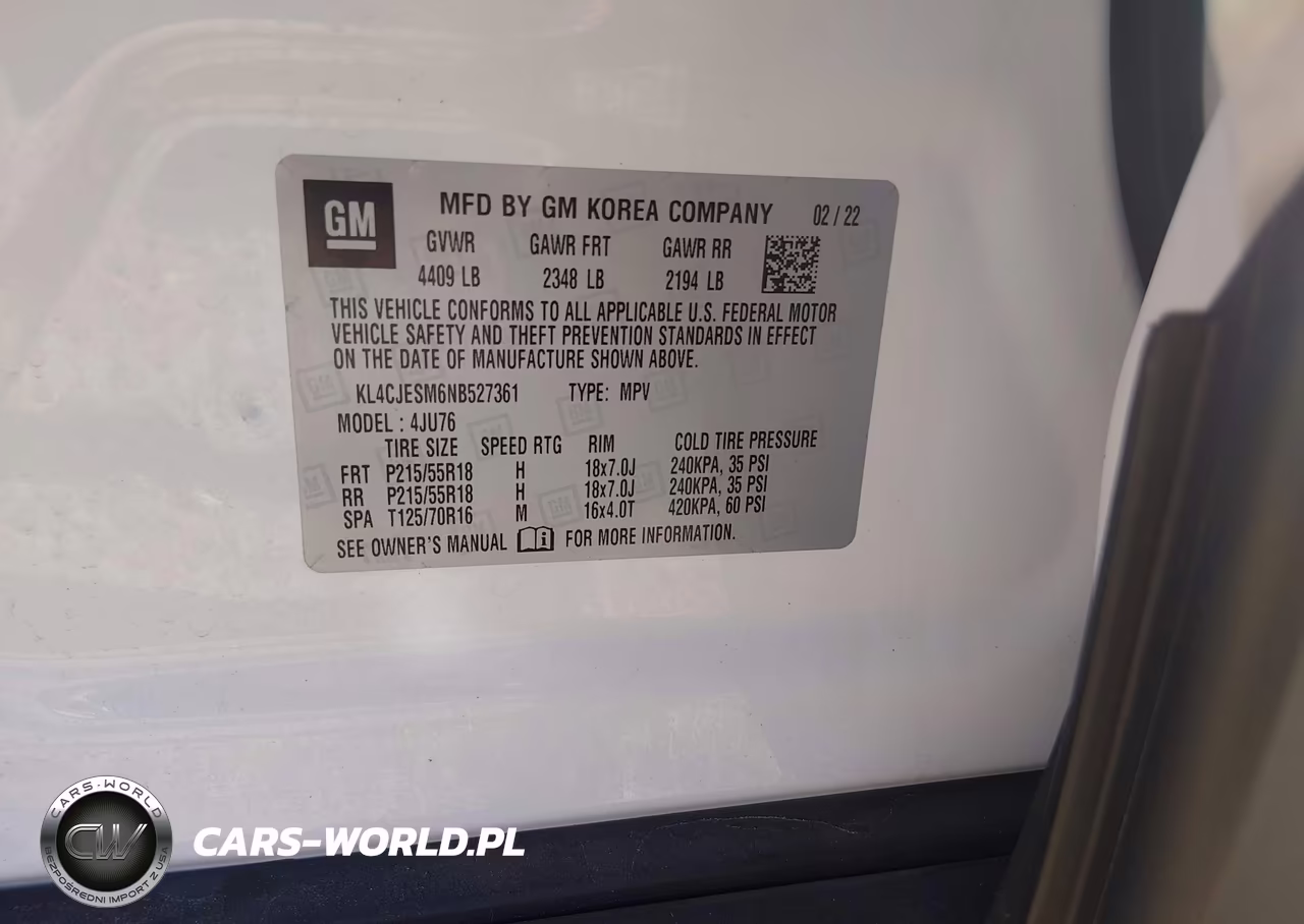 2022 Buick Encore Awd Preferred VIN:KL4CJESM6NB527361 - 9