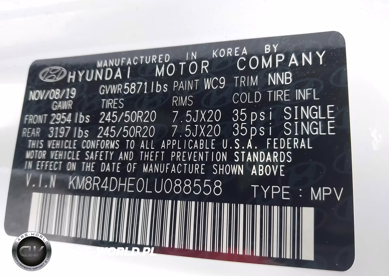 2020 Hyundai Palisade Sel VIN:KM8R4DHE0LU088558 - 9