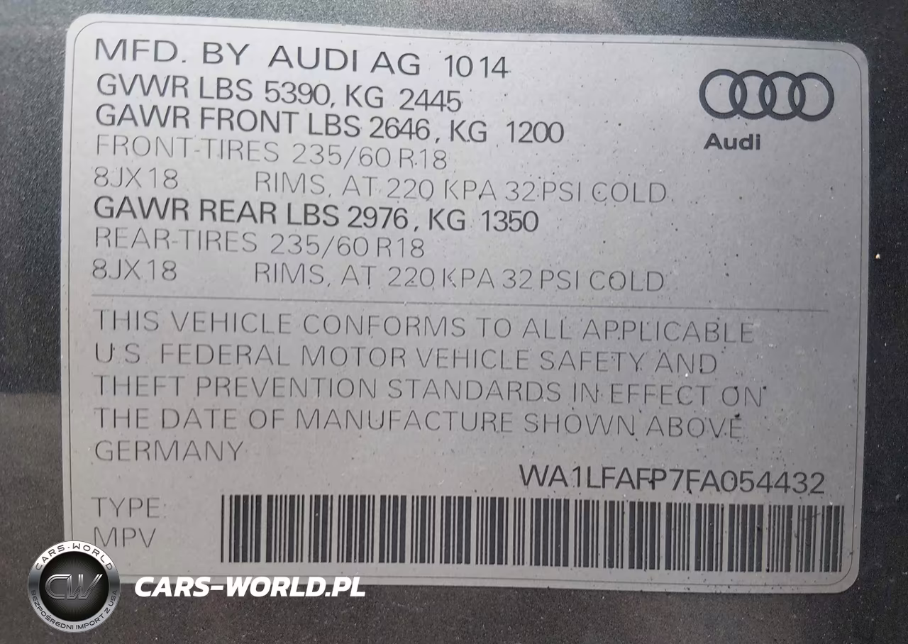 2015 Audi Q5 2.0T Premium VIN:WA1LFAFP7FA054432 - 9