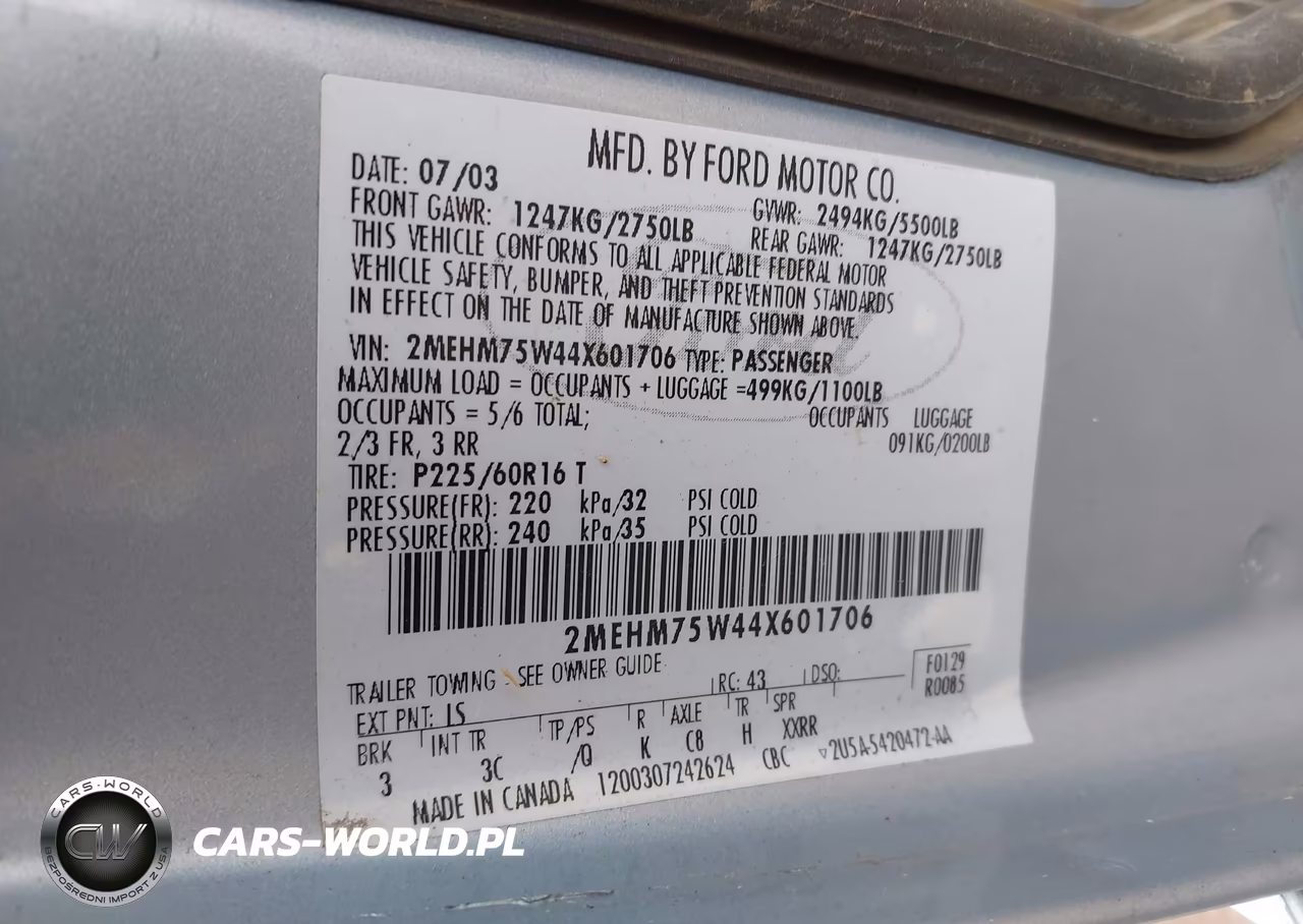 2004 Mercury Grand Marquis Ls VIN:2MEHM75W44X601706 - 9